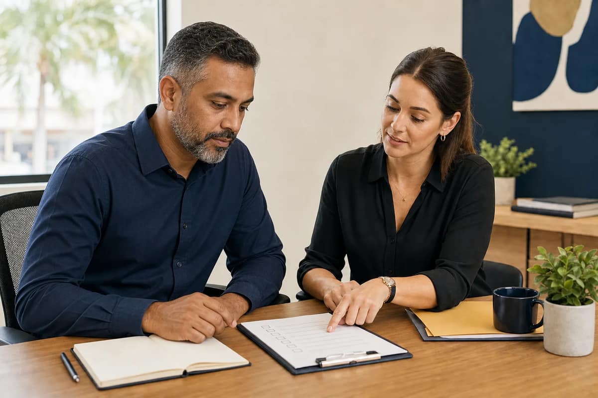 Professional tax consultation in an approachable modern office setting