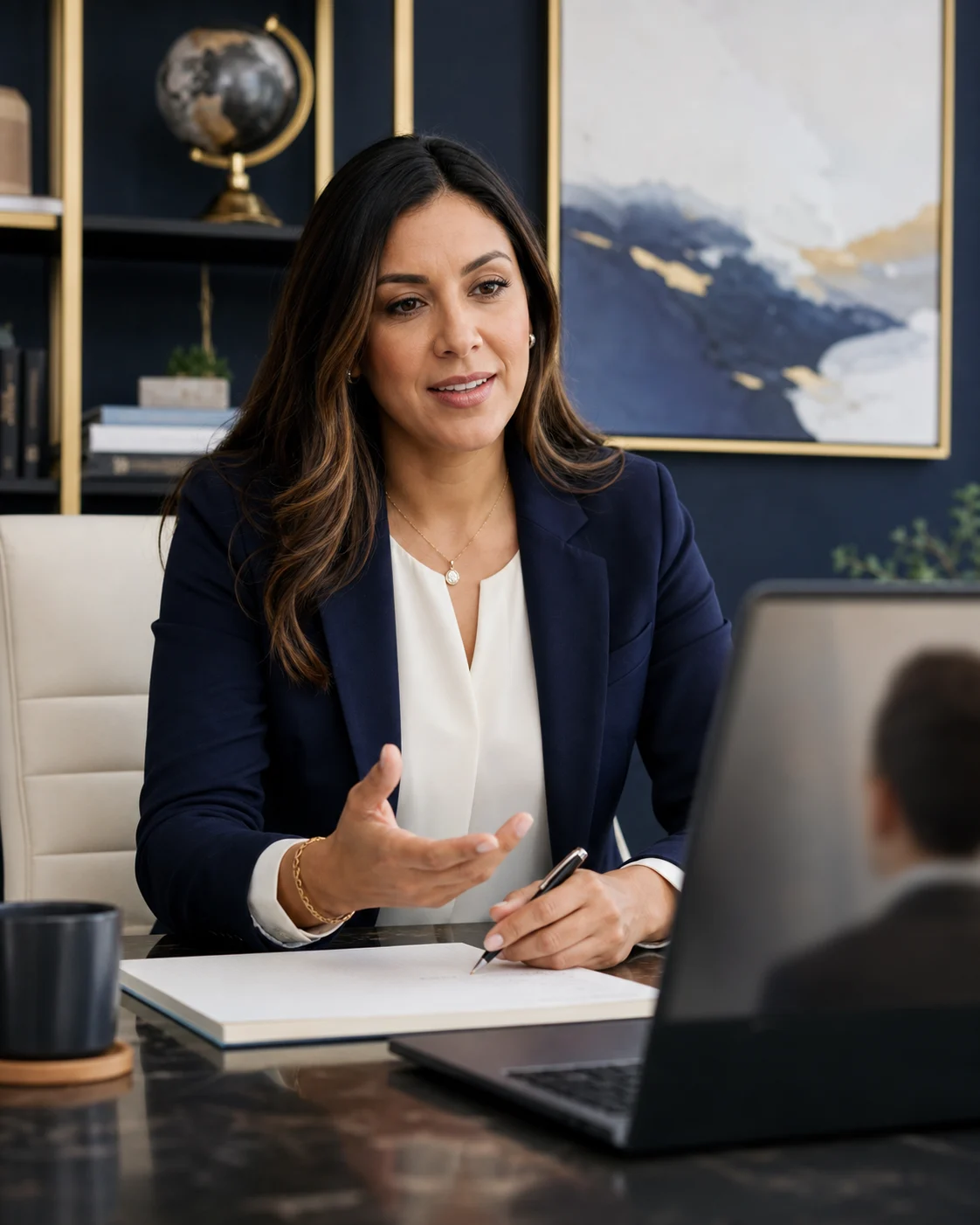 Tax professional guiding an international client during a remote ITIN consultation